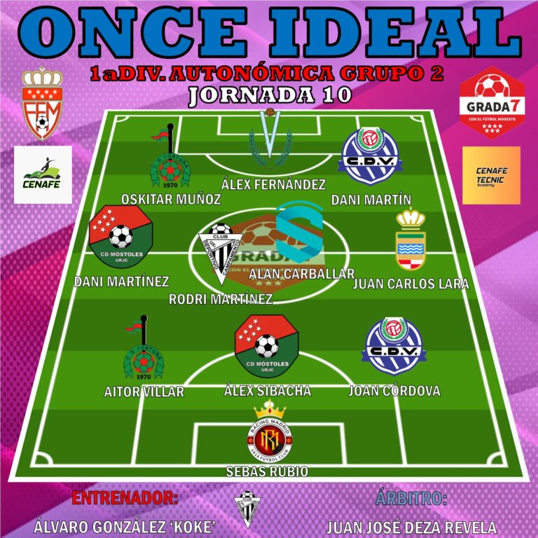 ⭐⚽ONCE IDEAL 1aDIV. AUTONÓMICA GRUPO 2 JORNADA 10